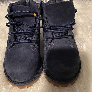 Timberland Kids Toddler Classic 6” Premium Leather Blue Boot